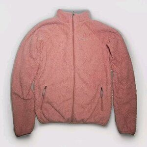 BENCH SIZE XL PINK TEDDY FLEECE JACKET ZIP UP SWEATER